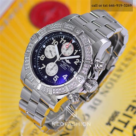 breitling super avenger diamond bezel replica|is breitling a real watch.